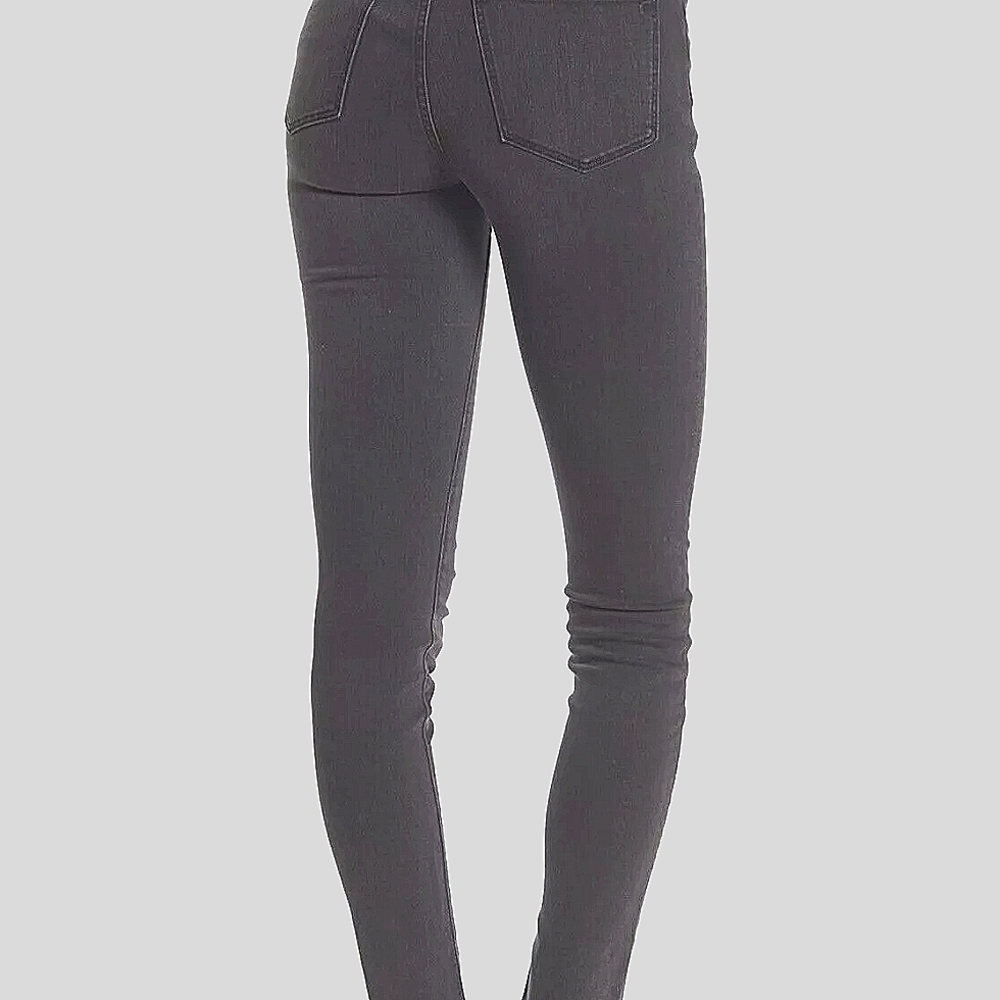 Madewell Crop Skinny Jeans Grey Raw Hem Stretch Denim L9935 - Picture 5 of 7
